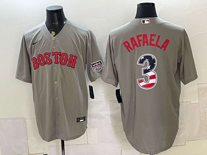 Men Boston Red Sox #3 Rafaela grey 2026 Nike MLB Jerseys 07160012
